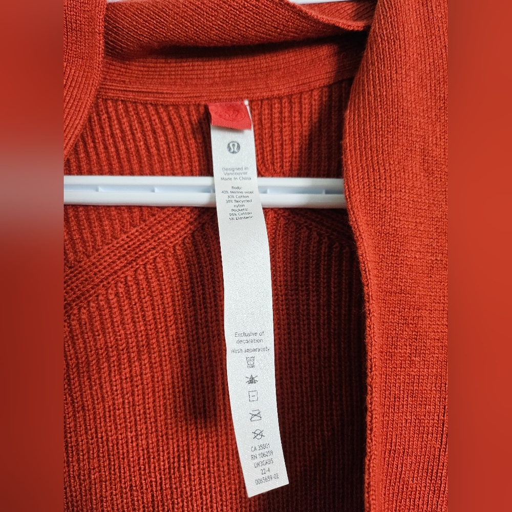 Lululemon Merino wool-blend rib long wrap sweater - Picture 3 of 4